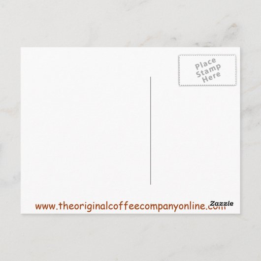 Kaffeebohnen Postkarte (Rückseite)