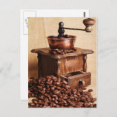 Kaffeebohnen Postkarte (Vorne/Hinten)