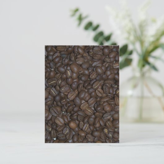 Kaffeebohnen Postkarte (Stehend Vorderseite)