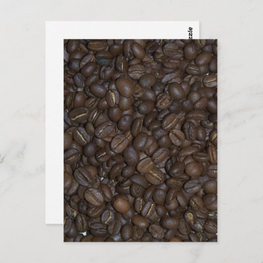 Kaffeebohnen Postkarte (Vorne/Hinten)