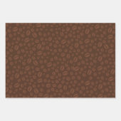 Kaffeebohnen Print Brown Wrapping Paper Geschenkpapier Set (Vorderseite)
