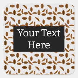 Kaffeebohnen Quadratischer Aufkleber