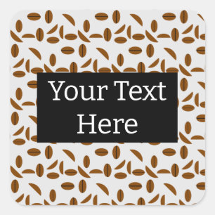 Kaffeebohnen Quadratischer Aufkleber