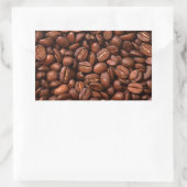 Kaffeebohnen Rechteckiger Aufkleber (Tasche)