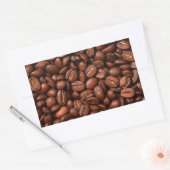 Kaffeebohnen Rechteckiger Aufkleber (Umschlag)