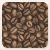 Kaffeebohnen Rechteckiger Pappuntersetzer (Vorderseite)