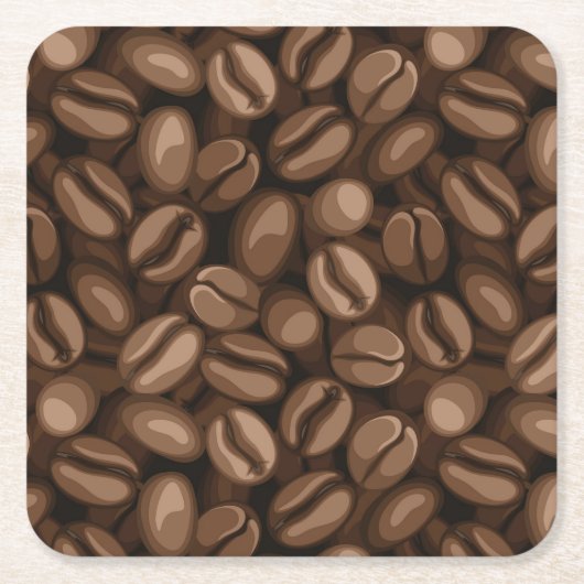 Kaffeebohnen Rechteckiger Pappuntersetzer (Vorderseite)