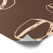 Kaffeebohnen Restaurant handgezapftes Cartoon Dood Poster (Ecke)