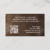 Kaffeebohnen Röster Visitenkarte (Rückseite)