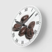 Kaffeebohnen Runde Wanduhr (Winkel)
