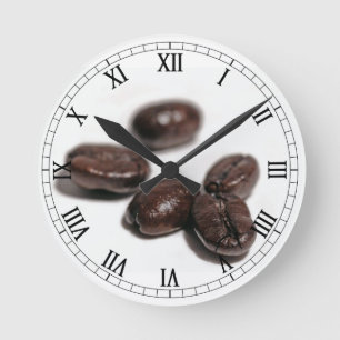 Kaffeebohnen Runde Wanduhr