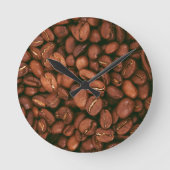 Kaffeebohnen Runde Wanduhr (Vorderseite)