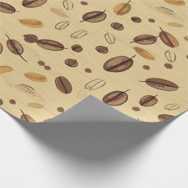 Kaffeebohnen Rustikales Vintages Muster Nr. 1 Geschenkpapier