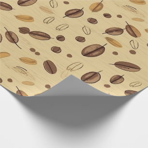 Kaffeebohnen Rustikales Vintages Muster Nr. 1 Geschenkpapier