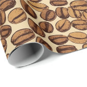 Kaffeebohnen Rustikales Vintages Muster Nr. 4 Geschenkpapier (Rolleneckpunkt)