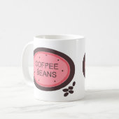 Kaffeebohnen Schild Kaffeetasse (Vorderseite Links)