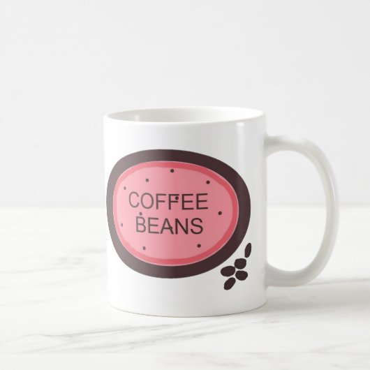 Kaffeebohnen Schild Kaffeetasse (Rechts)