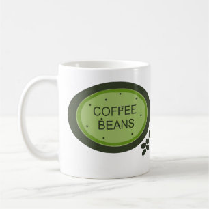 Kaffeebohnen Schild Kaffeetasse