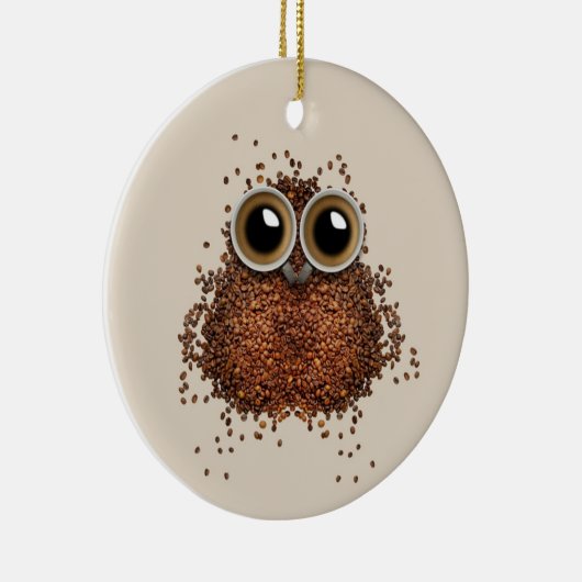 Kaffeebohnen Schmuck Keramik Ornament (Rechts)