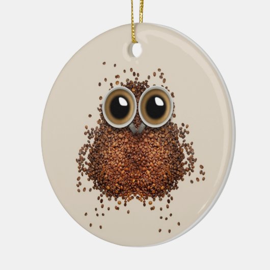 Kaffeebohnen Schmuck Keramik Ornament (Links)
