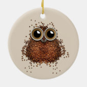 Kaffeebohnen Schmuck Keramik Ornament (Hinten)