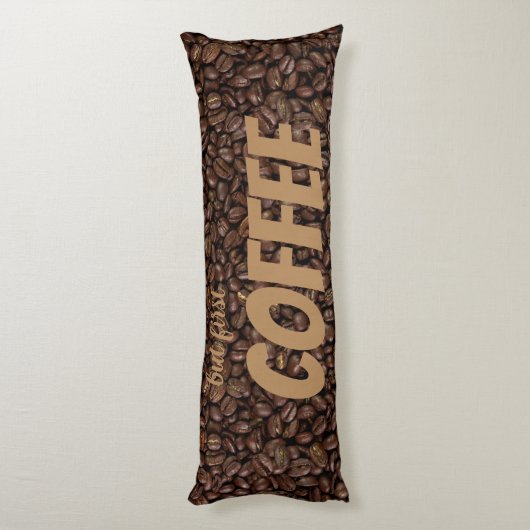 Kaffeebohnen Seitenschläferkissen (Rückseite (Vertikal))
