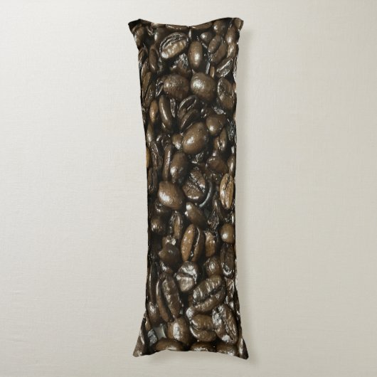 Kaffeebohnen Seitenschläferkissen (Vorderseite Vertikal)