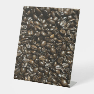 Kaffeebohnen Sockelschild