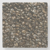 Kaffeebohnen Steinuntersetzer (Vorderseite)