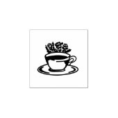 Kaffeebohnen-Stempel Bold Icon Gummistempel (Prägung)
