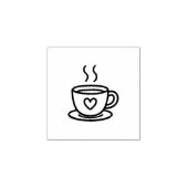 Kaffeebohnen-Stempel Bold Icon Gummistempel (Prägung)