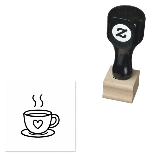 Kaffeebohnen-Stempel Bold Icon Gummistempel (Stempel)