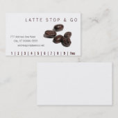 Kaffeebohnen Stopp & Go Drive-Thru Treuekarte (Vorne/Hinten)
