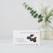 Kaffeebohnen Stopp & Go Drive-Thru Treuekarte (Stehend Vorderseite)