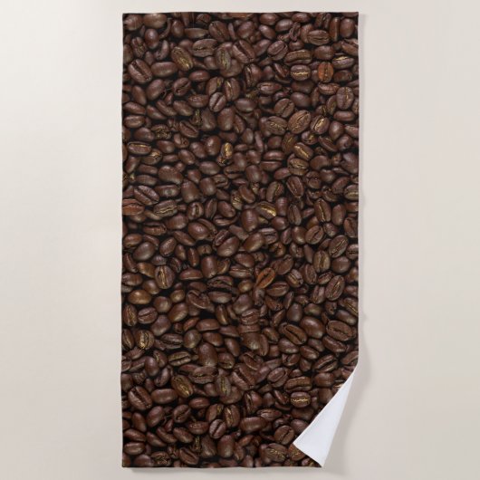 Kaffeebohnen Strandtuch (Vorderseite)