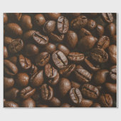 Kaffeebohnen Textur Muster Packpapier (Flach)