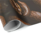 Kaffeebohnen Textur Muster Packpapier (Rolleneckpunkt)