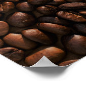 Kaffeebohnen Textur Poster (Ecke)