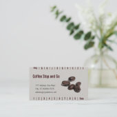 Kaffeebohnen Treuekarte (Stehend Vorderseite)