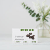 Kaffeebohnen Treuekarte (Stehend Vorderseite)