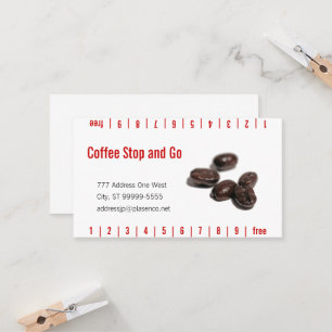 Kaffeebohnen Treuekarte