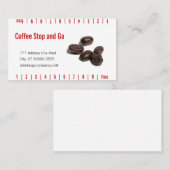 Kaffeebohnen Treuekarte (Vorne/Hinten)