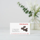 Kaffeebohnen Treuekarte (Stehend Vorderseite)