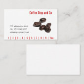 Kaffeebohnen Treuekarte (Vorne/Hinten)