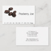 Kaffeebohnen Treuekarte (Vorne/Hinten)