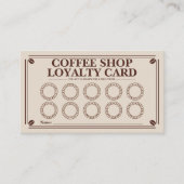 Kaffeebohnen - Treuekarte für das Café Visitenkarte (Vorderseite)