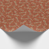 Kaffeebohnen: typografisches Vintages Muster. Geschenkpapier (Ecke)