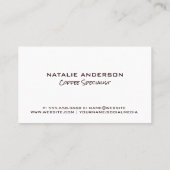 Kaffeebohnen und Cup auf dem Tisch Visitenkarte (Rückseite)