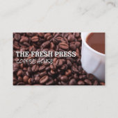 Kaffeebohnen und -cup visitenkarte (Vorderseite)