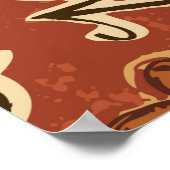 Kaffeebohnen und typografische Grunge-Nägel Poster (Ecke)